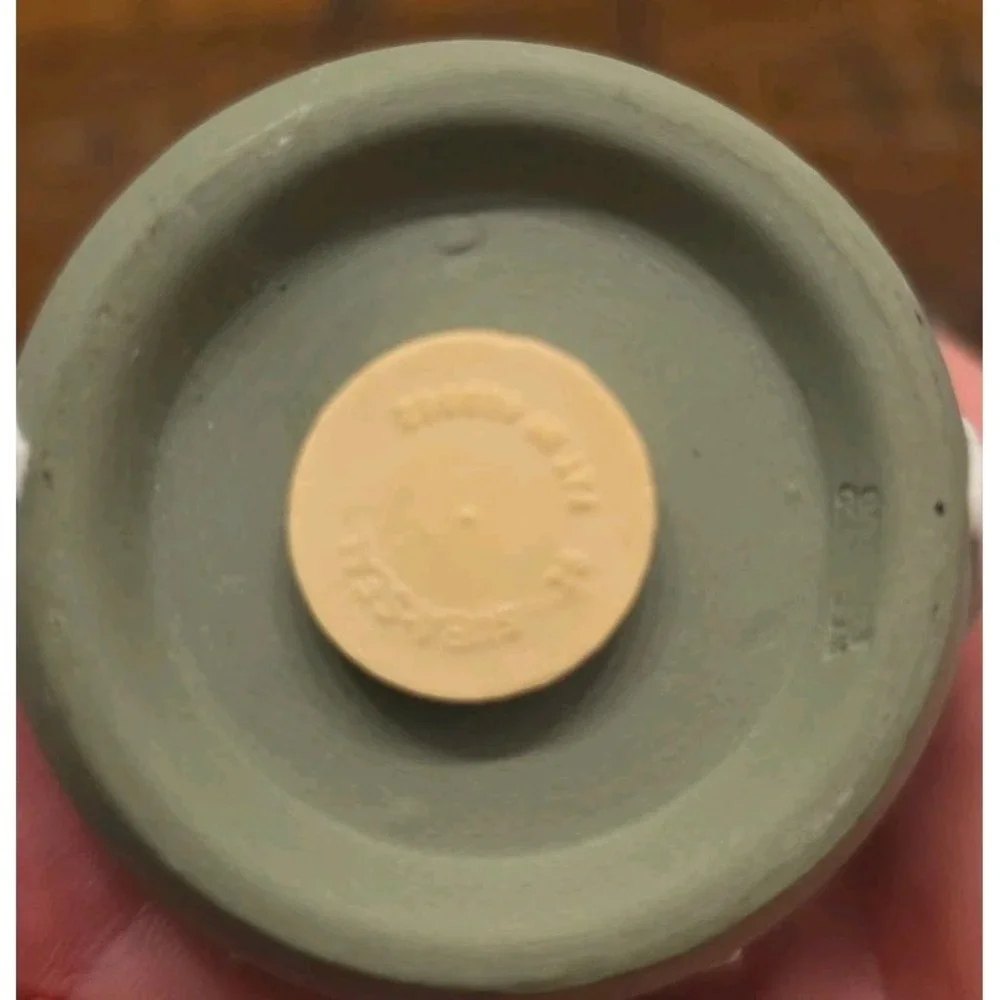 Vintage Wedgwood Jasperware Sage Green Salt & Pepper Shaker Set Cherub England